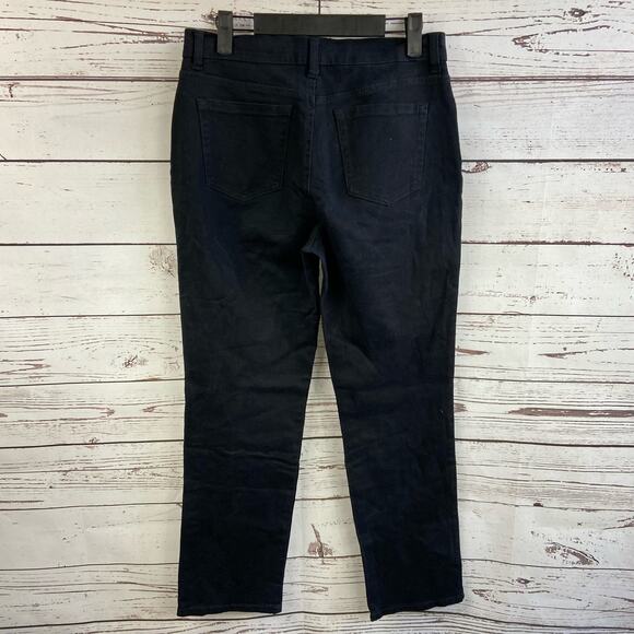 Gloria Vanderbilt Black Amanda Straight Leg High Rise Cotton Denim Jean - Picture 4 of 8